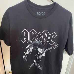 AC/DC Black and White Logo Tee